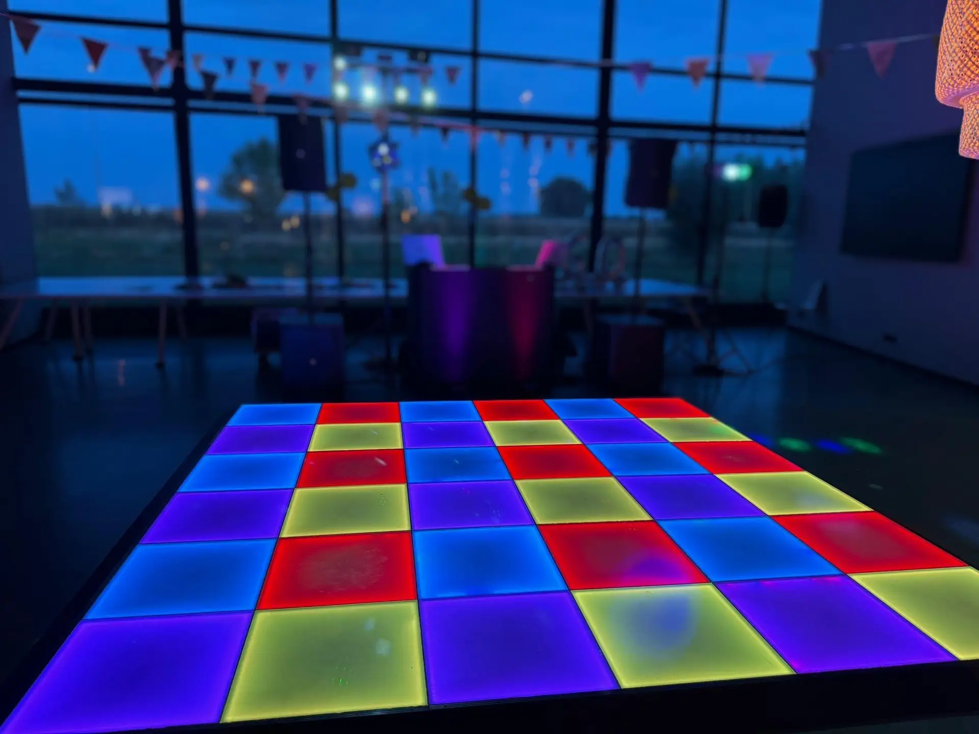 Illuminated dance floor atmosphere