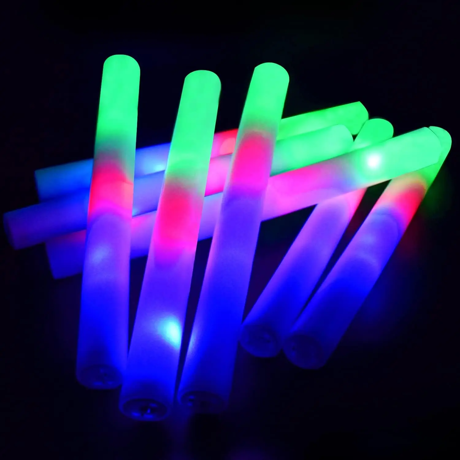 LED foam sticks in the dark